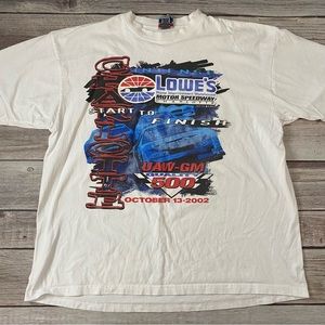 Vintage Nascar Lowes Motor Speedway Charlotte Graphic T Shirt Size 2XL